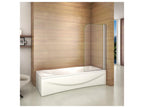 Bath screen 70x130cm in 5mm anti-limescale glass, 180° pivoting bath wall, 130cm high, VYKA05513