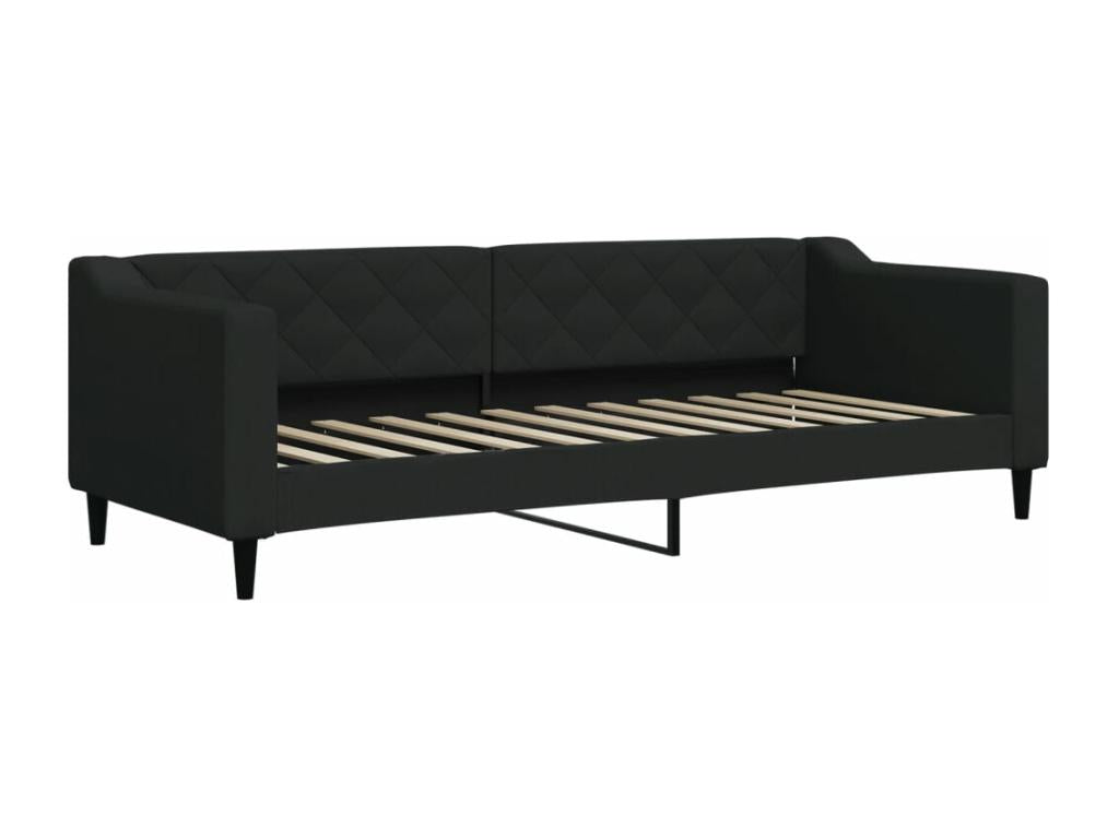 Daybed with black mattress 80x200 cm fabric RMIJ10711