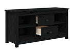 Black TV stand 103x36.5x52 cm Solid pine wood APDO69066