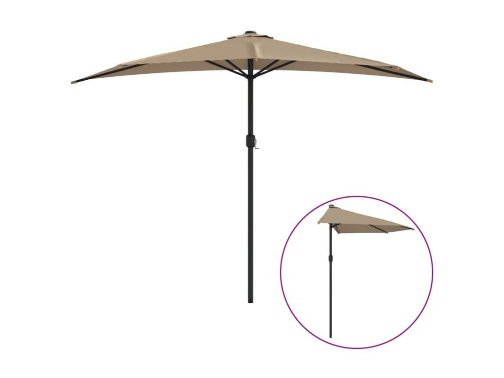 Zensova 300x155 cm Half Balcony Parasol with Aluminium Pole WYKJ52214