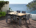Lumenao modern garden table and chairs with 6 armchairs PFMZ46162