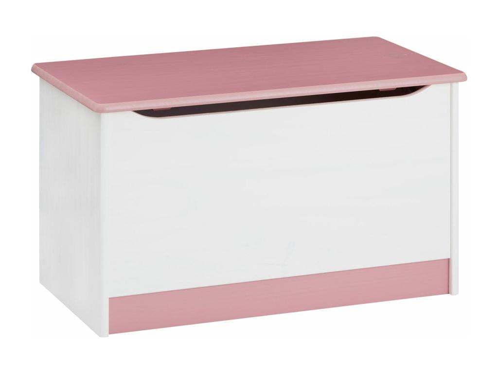 Zensova toy chest, storage chest, solid pine, white and pink stained finish PVGM42968