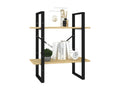 2-Tier Bookshelf 60x30x70 cm Solid Pine Wood YKVT49207