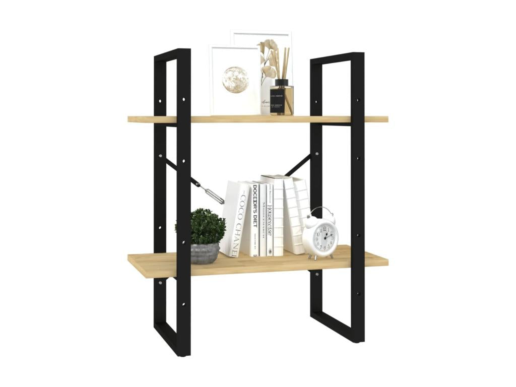 2-Tier Bookshelf 60x30x70 cm Solid Pine Wood YKVT49207