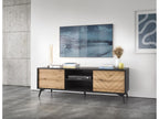 Lumenao RTV154 TV Stand 154x39x50 Cream / Black EQVR15327
