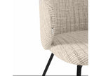 Ventoriq fabric chair with black metal legs - Comfort and modernity - Light brown color NIPP29313