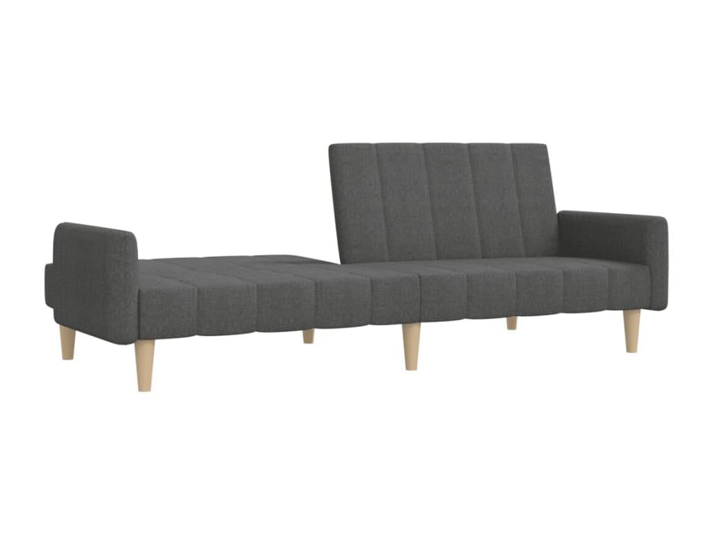 Dark grey fabric 2-seater sofa bed DKSG60439