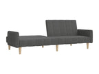 Dark grey fabric 2-seater sofa bed DKSG60439
