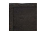 Dark brown wall shelf, solid treated oak wood SHNV84860