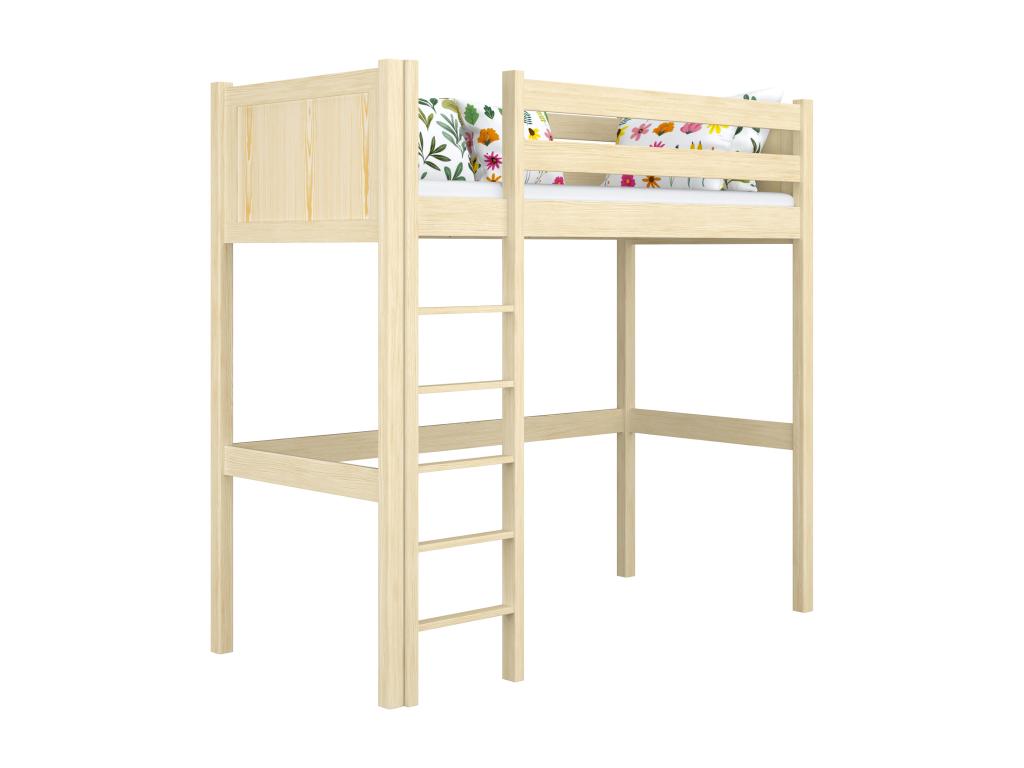 Wooden loft bed N06 Light Pine 120x200 UPUF31370