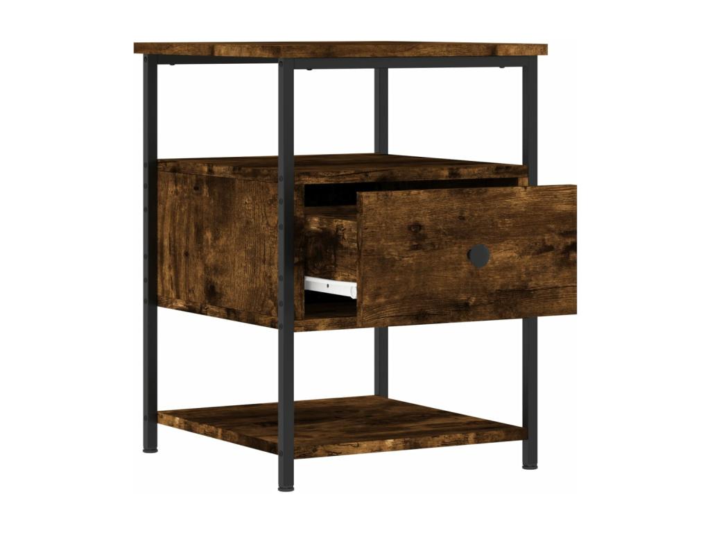 2-piece bedside tables in smoked oak, 40x42x56 cm, Zensovaingénierie BGKU80192