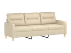 2-piece sofa set with cream fabric cushions VMJO26760