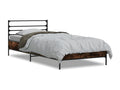 Smoked oak bed frame 75x190 Zensova engineering and metal XFCS87479