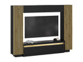 TV wall unit with storage - LEDs - Zensova and Natural - Zensova GYDC15681