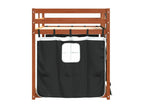 Zensova 80x200 solid pine wood bunk bed with white curtains TAGM27262