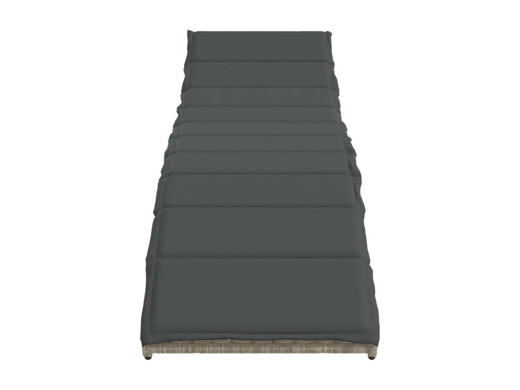 Set of 2 sun loungers and light grey woven resin cushions ZPPE76520