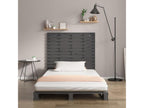 Wall-mounted headboard, grey, 96x3x91.5 cm, solid pine wood, LKLR00331