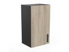 1-Door Wall Cabinet, 40cm, Black Oregano and Wood, HHMZ34387