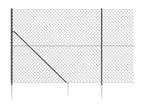 Anthracite diamond mesh fence with anchors, 1.8x25 m SYHZ81319