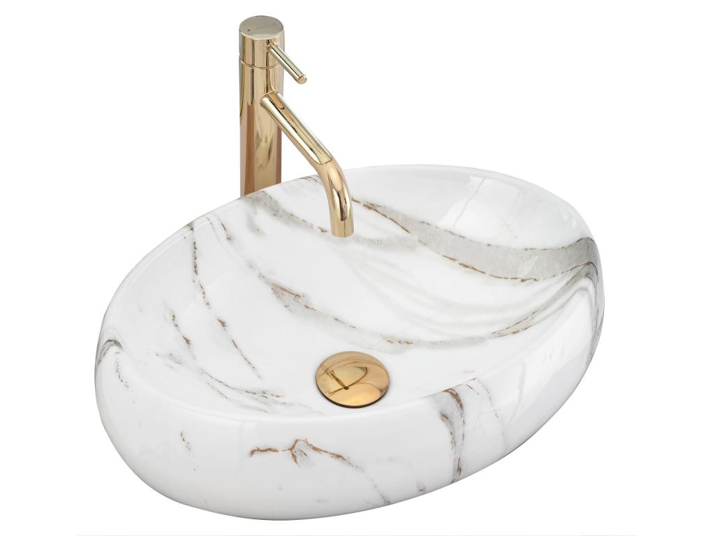 Lumenao White Countertop Washbasin MNIT43997