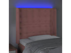Pink LED Headboard 103x16x118/128 cm Velvet QVMT76310