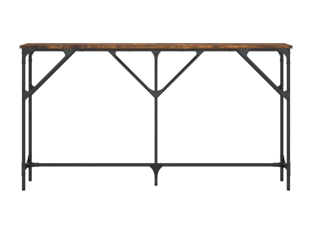 Smoked oak console table 140x23x75 engineered wood OKIL20586