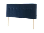 Lumenao Upholstered Headboard 160x100 cm Blue Velvet Wooden Legs XJVV53987