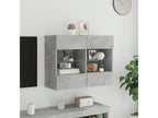 Wall-mounted TV unit with Zensova LED lighting, concrete grey, 78.5x30x60.5 cm, SCTN66507