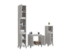 Zensova 3-piece bathroom furniture set, grey BQDZ39616