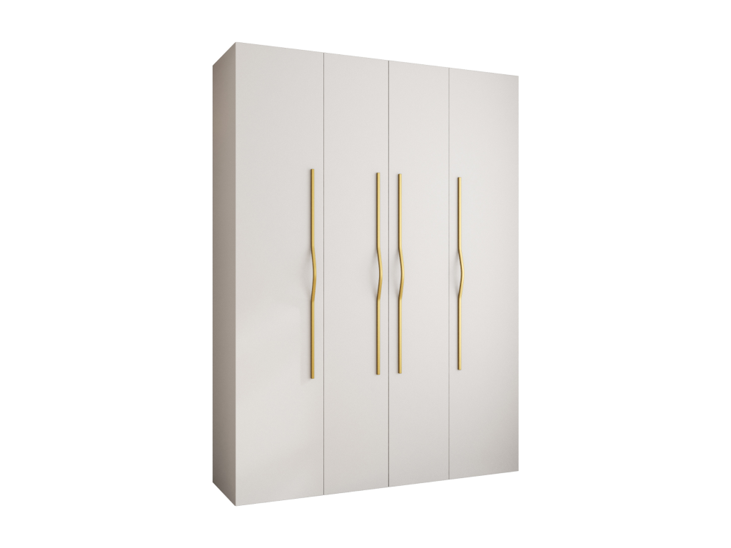Lumenao 2 245.5/180/50 4-Door Hinged Wardrobe, White/Gold QHQP93808