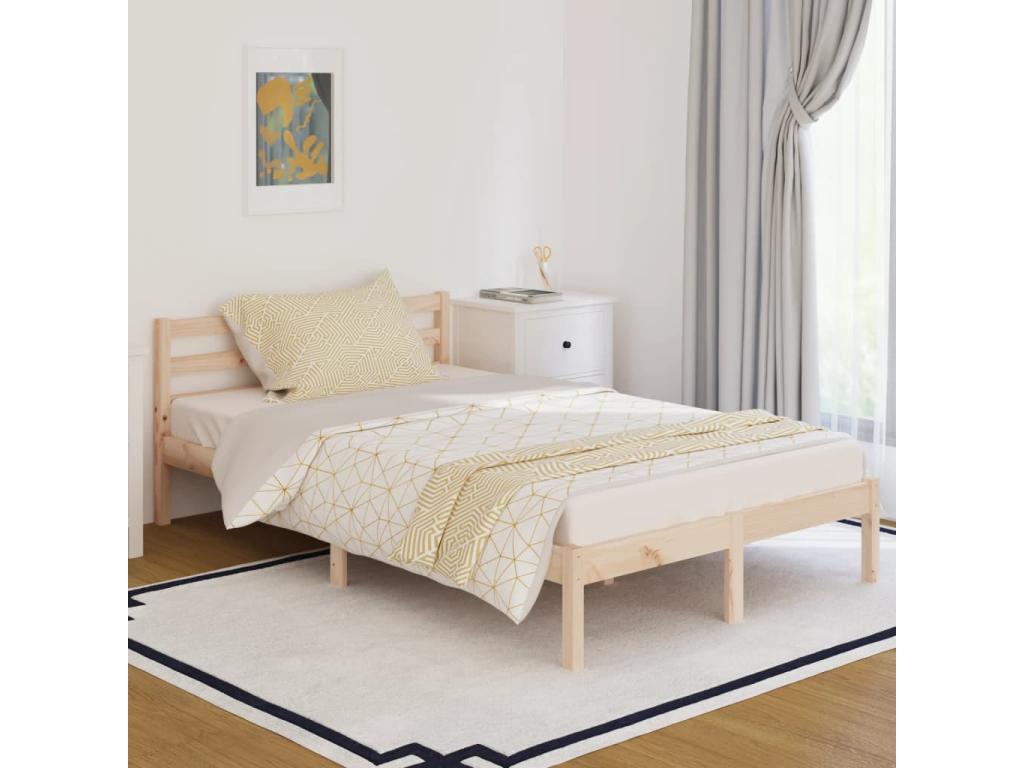Solid pine wood bed frame 120x200 cm KUTP11004