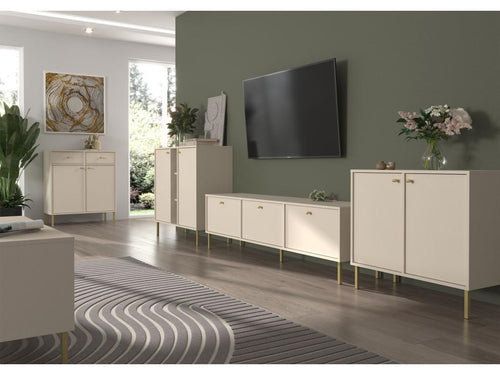 2-door sideboard with shelves - 100 cm - beige - Lumenao SNSB40440