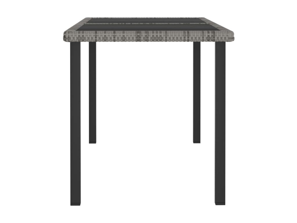 5-piece garden dining set, woven resin, grey, PJXW77782