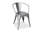 Dining chair with armrests - Steel - New edition - Lumenao Pale Green OSGA61716