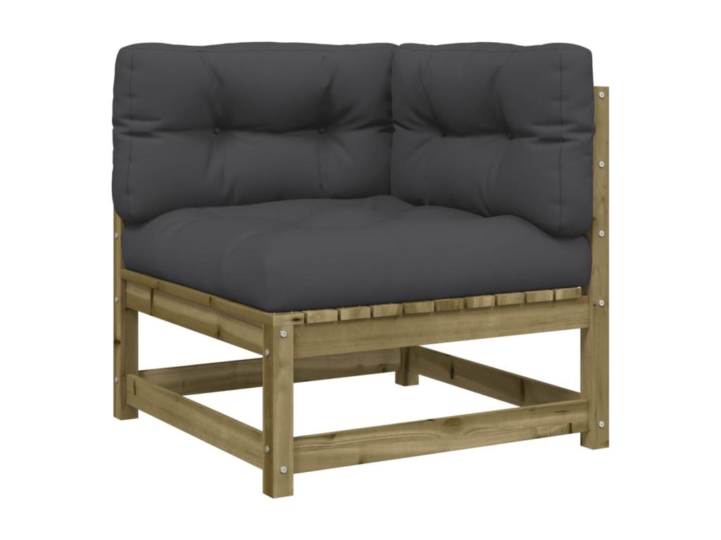 Garden corner sofas with cushions, 2 pcs, impregnated pine wood ONBZ16059