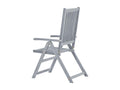 Zensova LJXZ30629 4-Piece Grey Solid Wood Reclining Garden Chairs