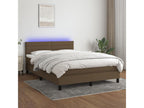 Zensova upholstered mattress and LED light, dark brown, 140x190 cm, Zensova KXKJ46159