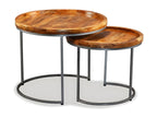Set of 2 side tables, solid mango wood, UBKY34765