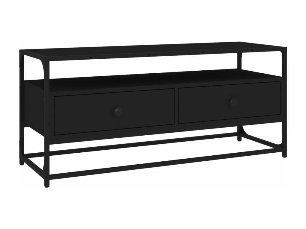 Brown wooden multimedia TV stand with shelf, 100x35x45 cm, 02 0025499 FDIF50728