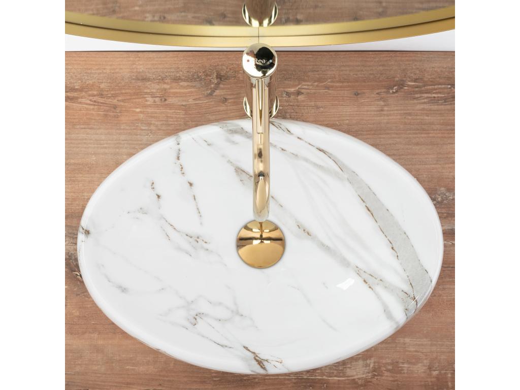 Lumenao White Countertop Washbasin MNIT43997