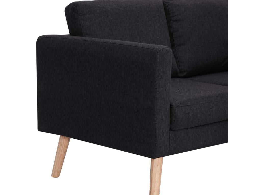 3-seater sofa, black fabric, SEWG50343
