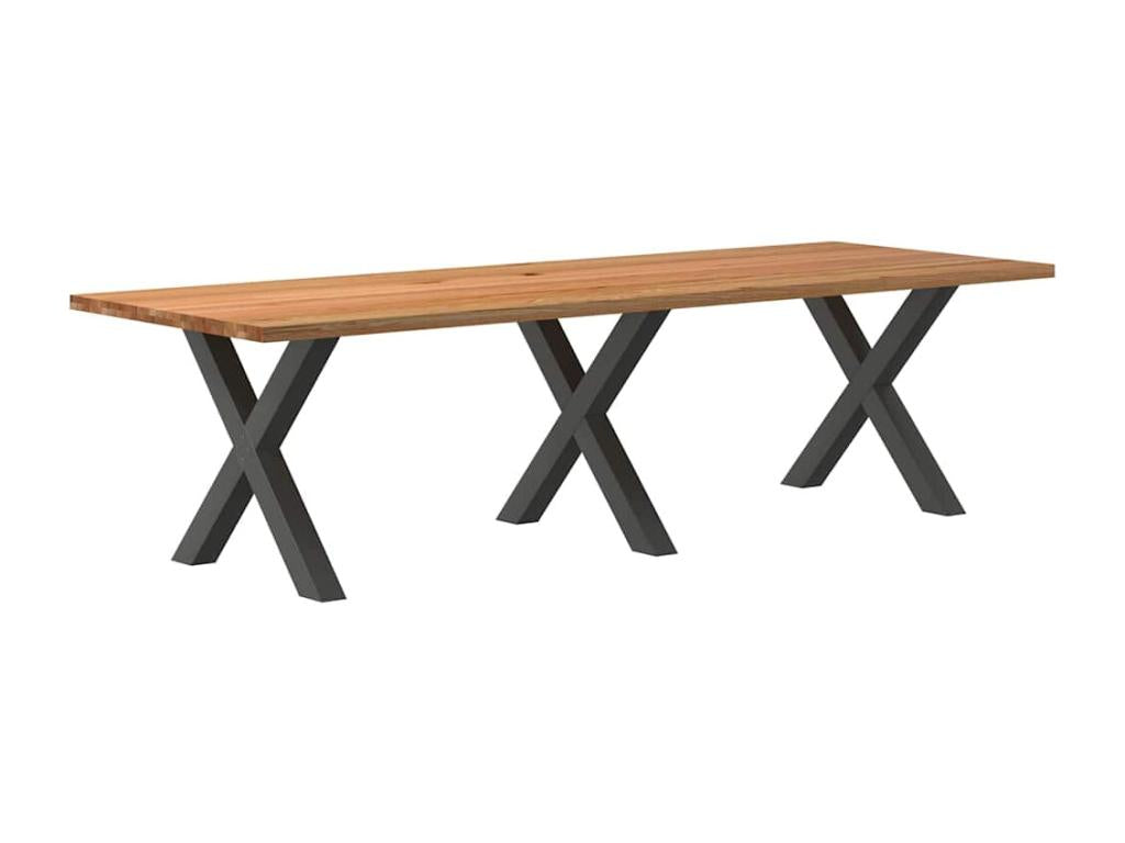 Light brown rectangular solid oak dining table LMTM41549