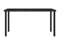 Lumenao Premium - Black Garden Dining Table 140x70x73 cm Woven Resin FIFN12428