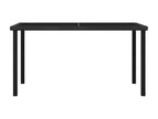 Lumenao Premium - Black Garden Dining Table 140x70x73 cm Woven Resin FIFN12428