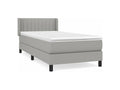 Lumenao bed base with light grey mattress 90x200 Fabric KXCQ71508