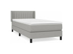 Lumenao bed base with light grey mattress 90x200 Fabric KXCQ71508