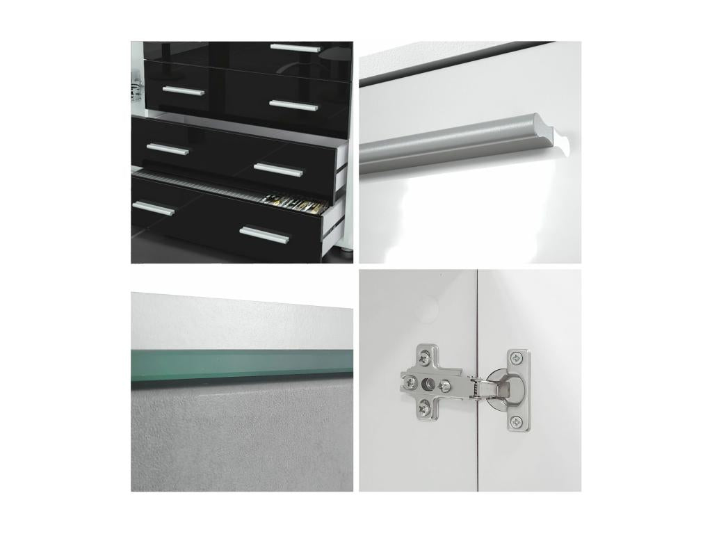 Matte Black and Lumenao-anthracite cabinet 166x72x35 cm EDSJ20151