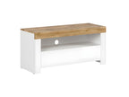 Lumenao TV stand with 1 drawer, 106 cm, White and Wood, FJXH00269