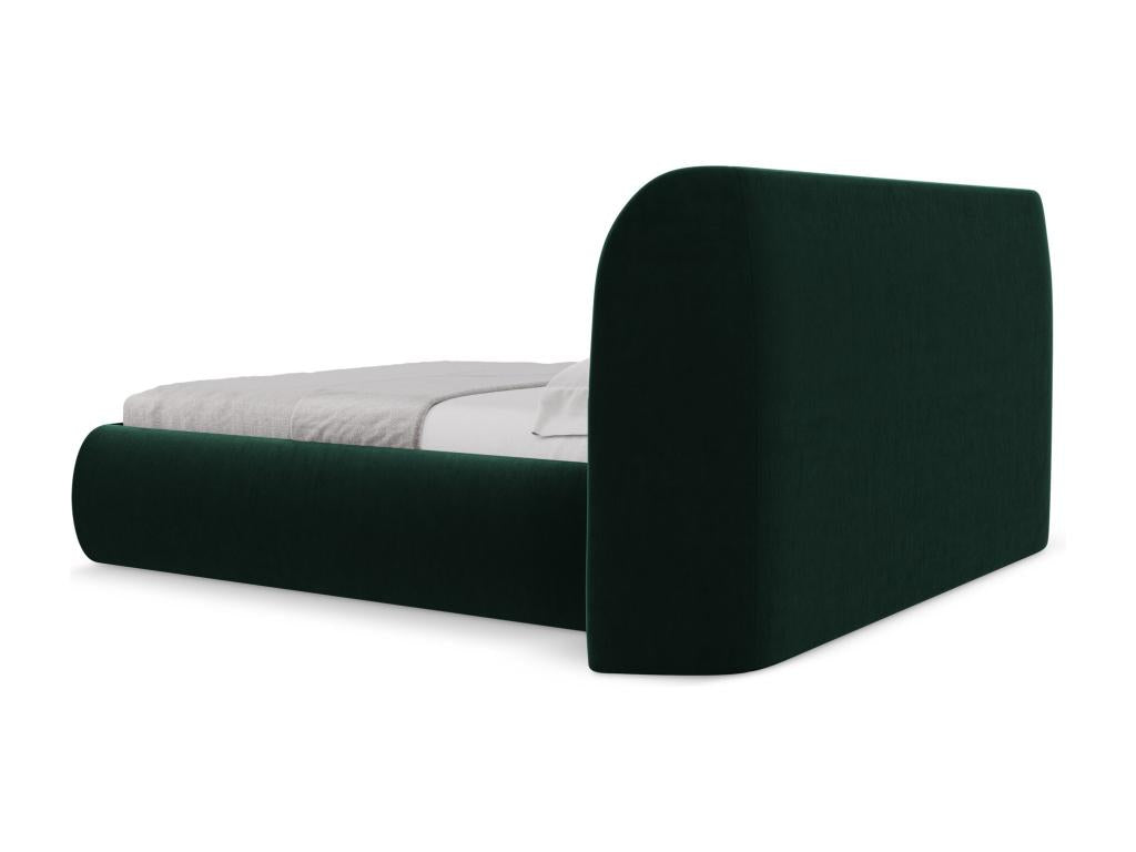 Velvet storage bed 160x200 - bottle green - Lumenao RNRI16035