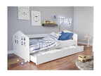 Lumenao White House-Shaped Children's Bed - Foam Mattress - 80x160cm - Drawers (BJWG83082)